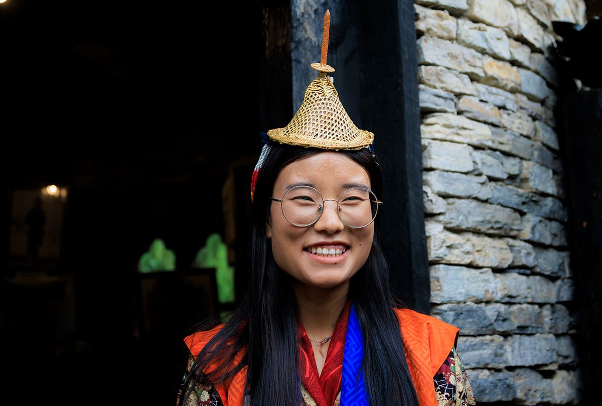 Bhutan GNH global impact or wellbeing concept